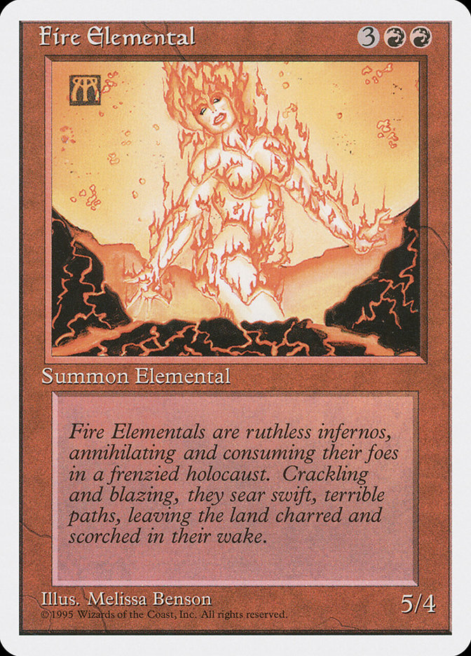 Fire Elemental, Fourth edition Card Art