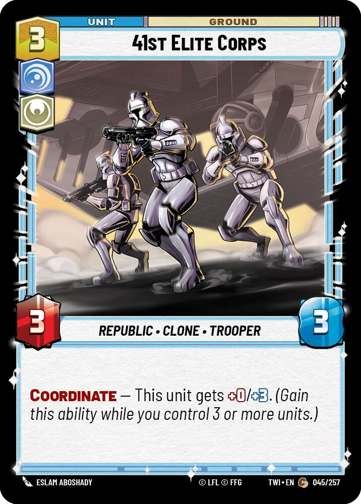 41st Elite Corps, Twilight of the Republic Card Art