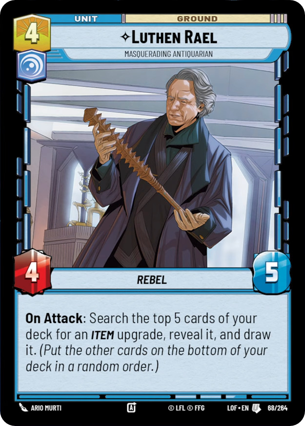 Luthen Rael, Masquerading Antiquarian, Legends of the Force Card Art