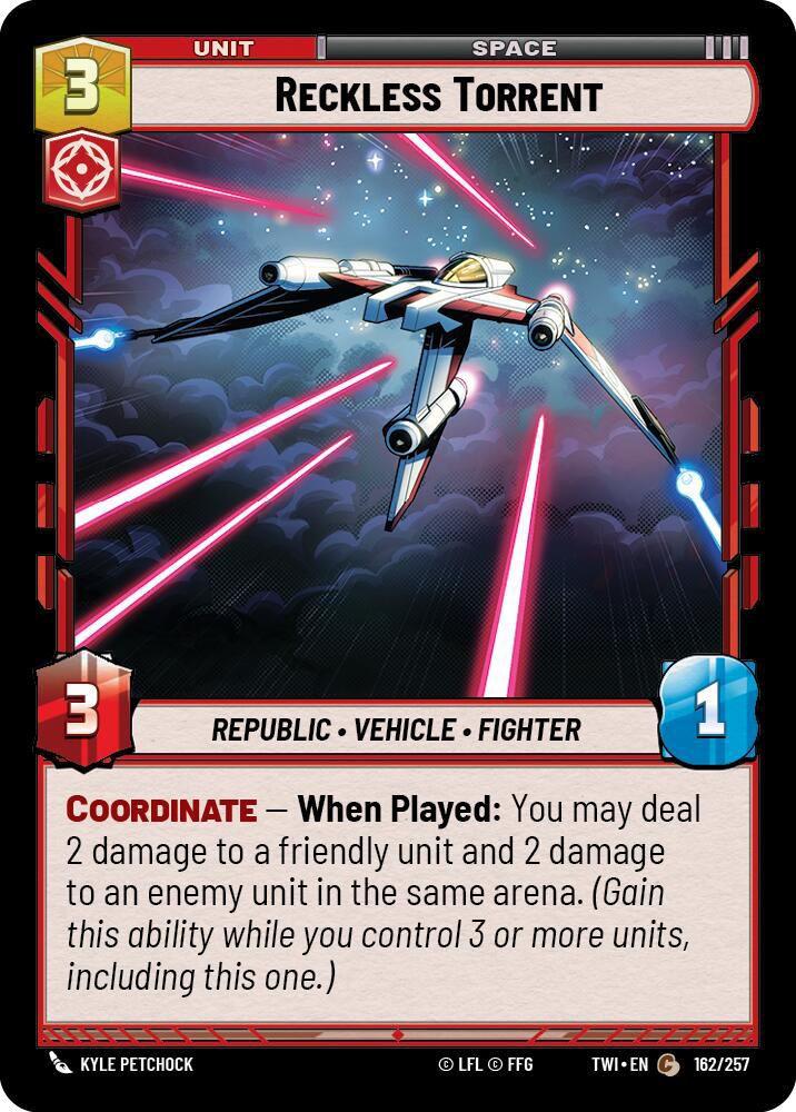Reckless Torrent, Twilight of the Republic Card Art