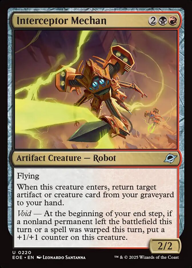 Interceptor Mechan, Edge of eternities Card Art