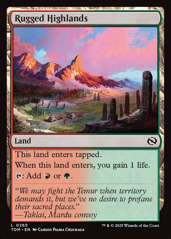 Rugged Highlands, Tarkir: dragonstorm Card Art