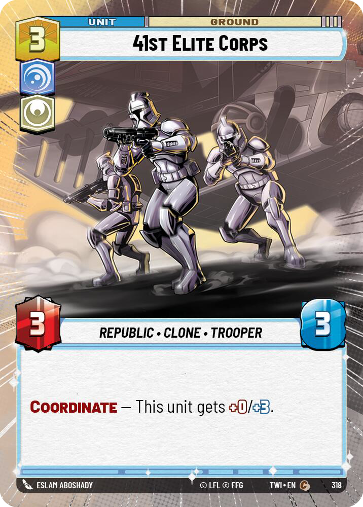41st Elite Corps, Twilight of the Republic Card Art