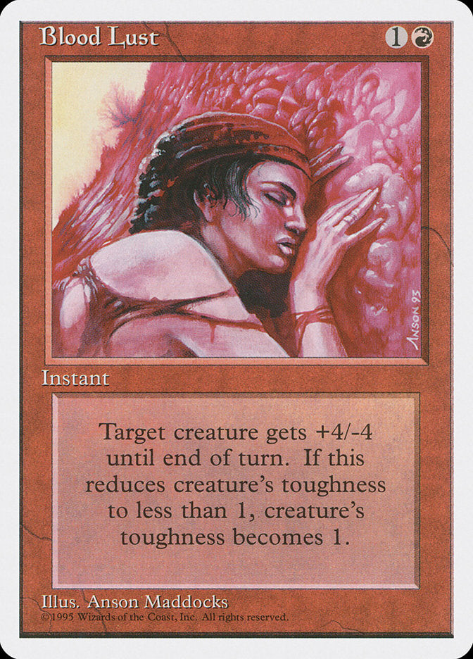 Blood Lust, Fourth edition Card Art