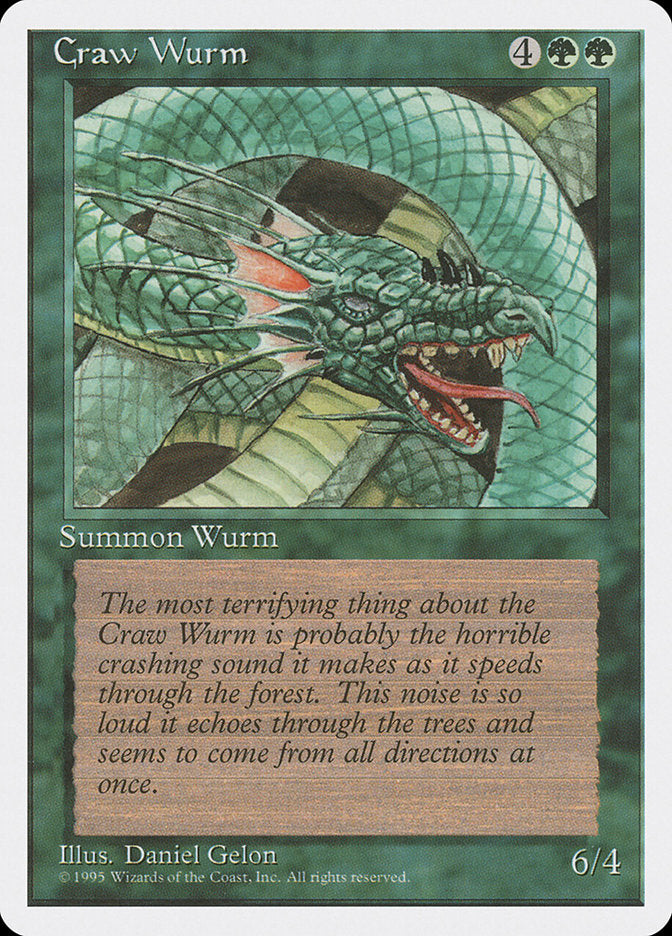 Craw Wurm, Fourth edition Card Art