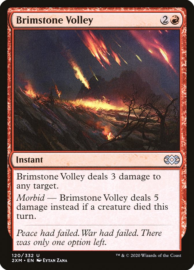 Brimstone Volley, Double masters Card Art
