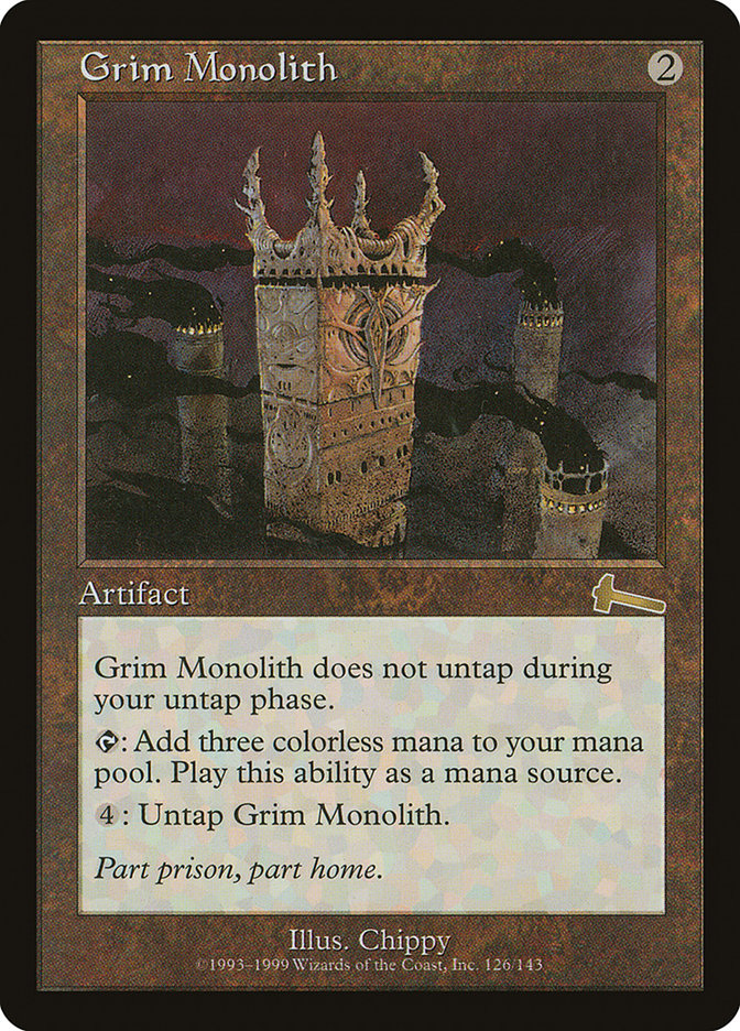 Grim Monolith, Urza's legacy Card Art