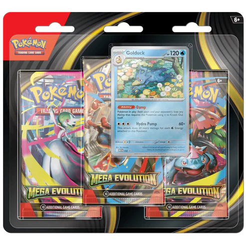 Pokémon - 3P Blister Pack - Mega Evolution: Golduck (Release 10/10)