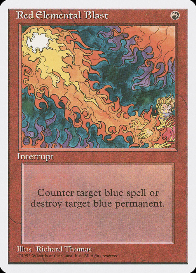 Red Elemental Blast, Fourth edition Card Art