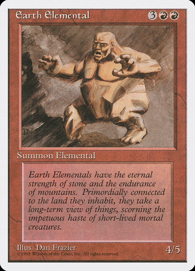 Earth Elemental, Fourth edition Card Art