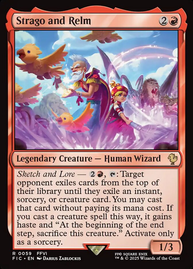 Strago and Relm, Final fantasy commander Card Art
