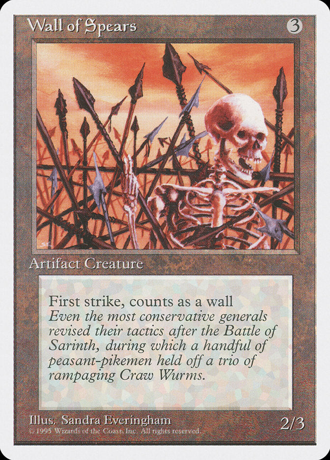 Wall of Spears, Fourth edition Card Art
