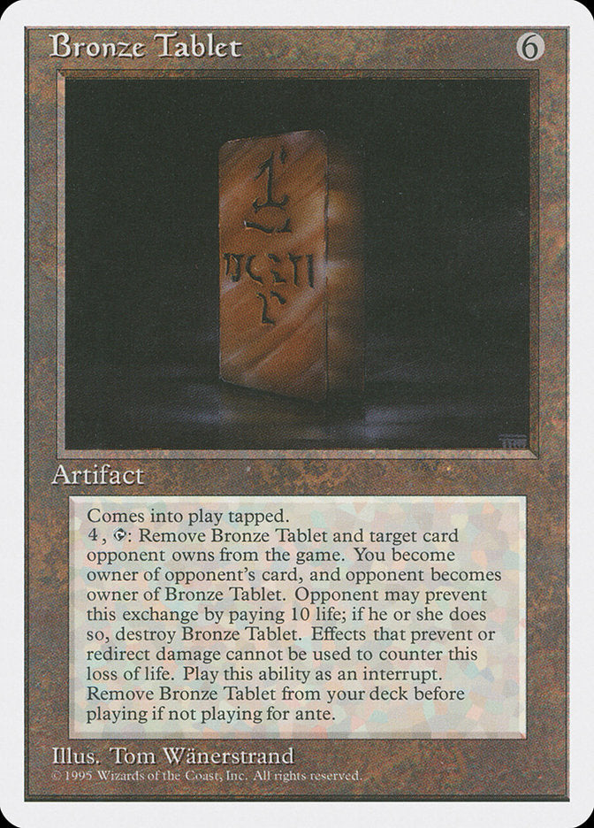 Bronze Tablet, Fourth edition Card Art
