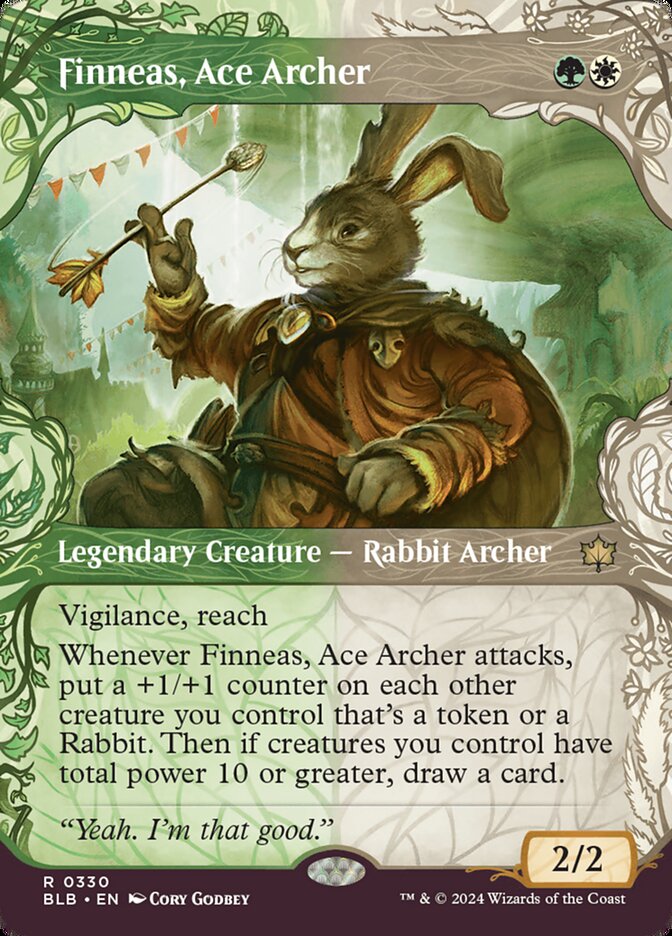 Finneas, Ace Archer, Bloomburrow Card Art
