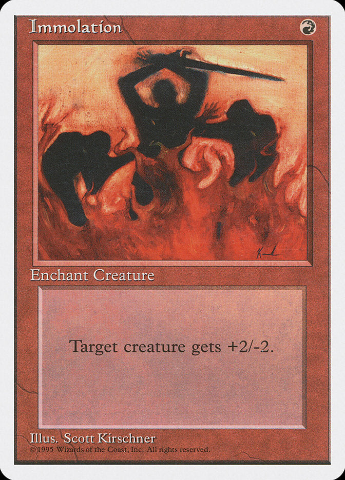 Immolation, Fourth edition Card Art
