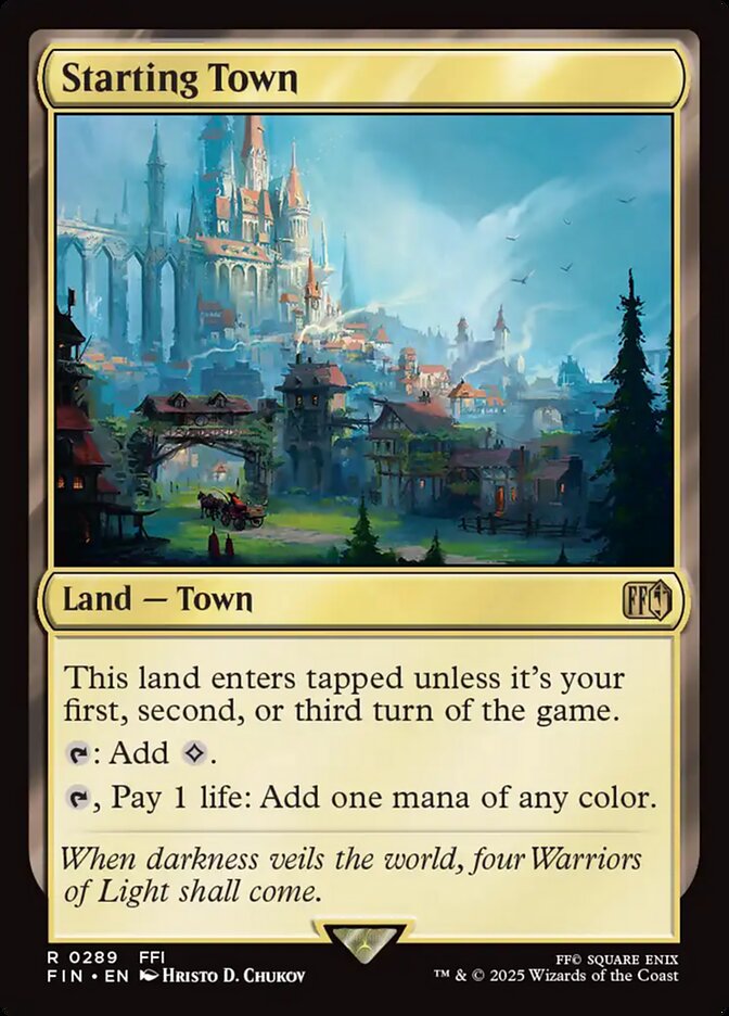 Starting Town, Final fantasy Card Art
