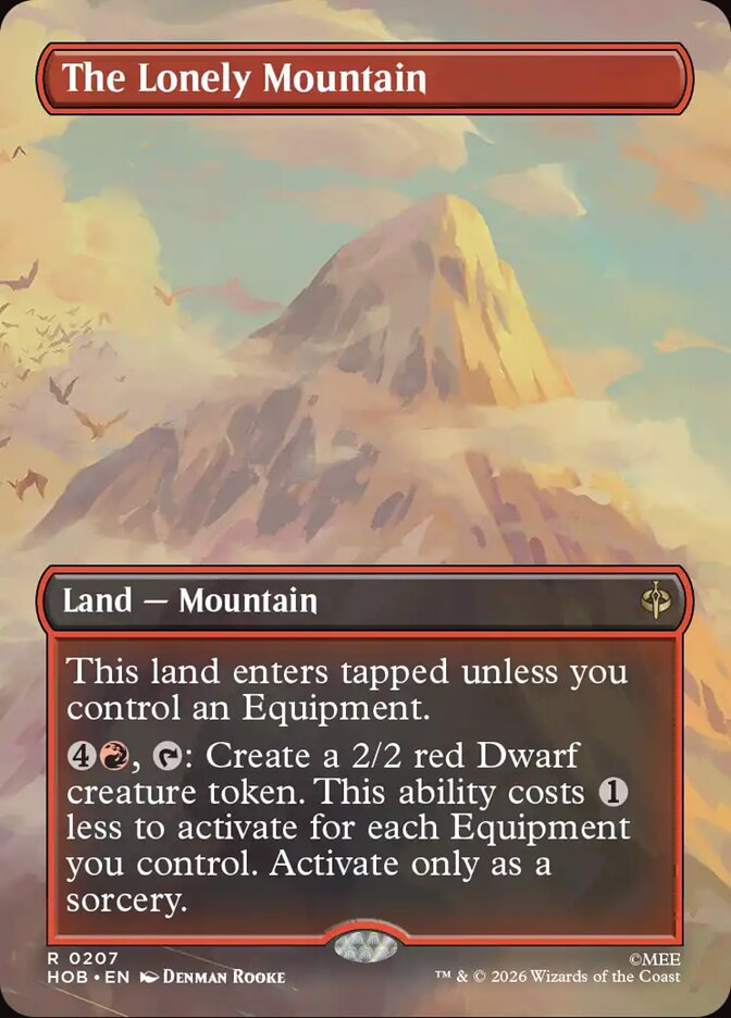 The Lonely Mountain, The Hobbit Card Art