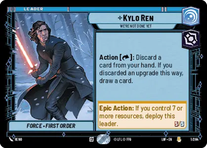 Kylo Ren, We're Not Done Yet, Legends of the Force Card Art