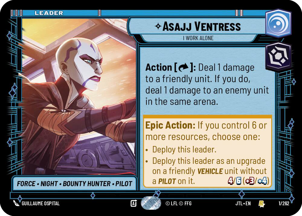Asajj Ventress, I Work Alone, Jump to Lightspeed Card Art