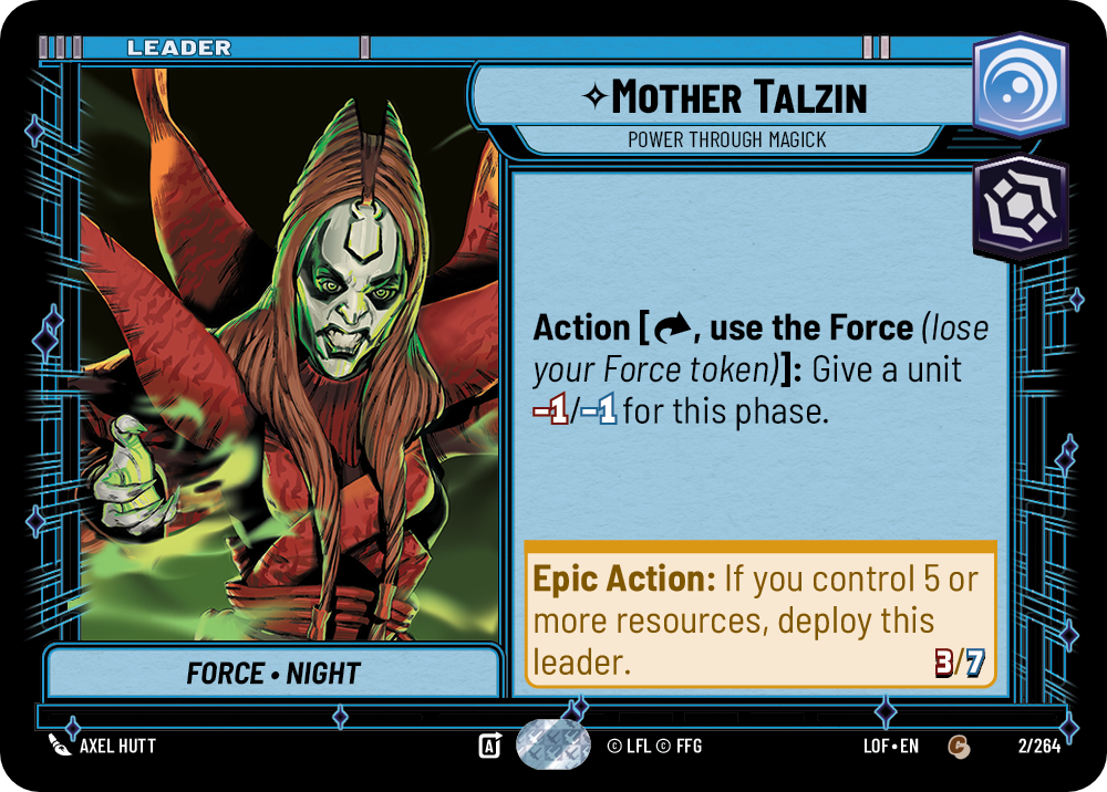 Mother Talzin, Power Through Magick, Legends of the Force Card Art