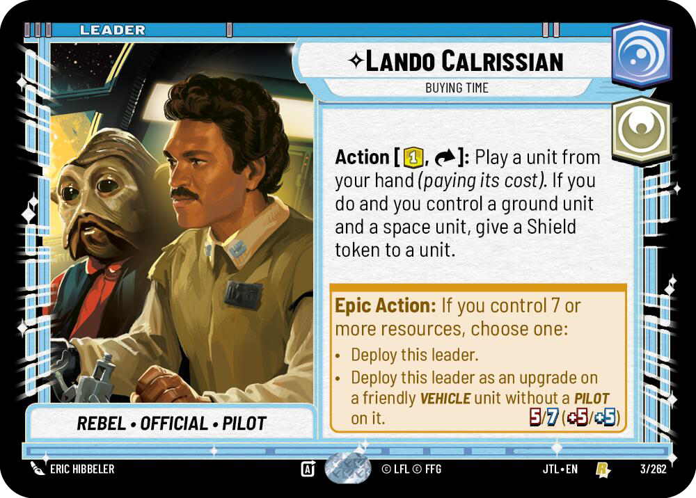 Lando Calrissian, Buying Time, Jump to Lightspeed Card Art