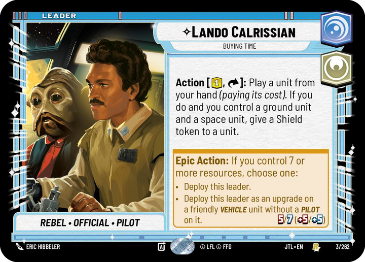 Lando Calrissian, Buying Time, Jump to Lightspeed Card Art