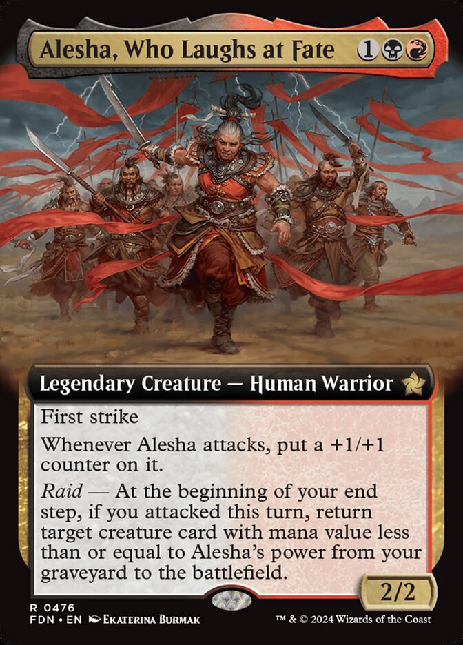 Alesha, Who Laughs at Fate, Foundations Card Art