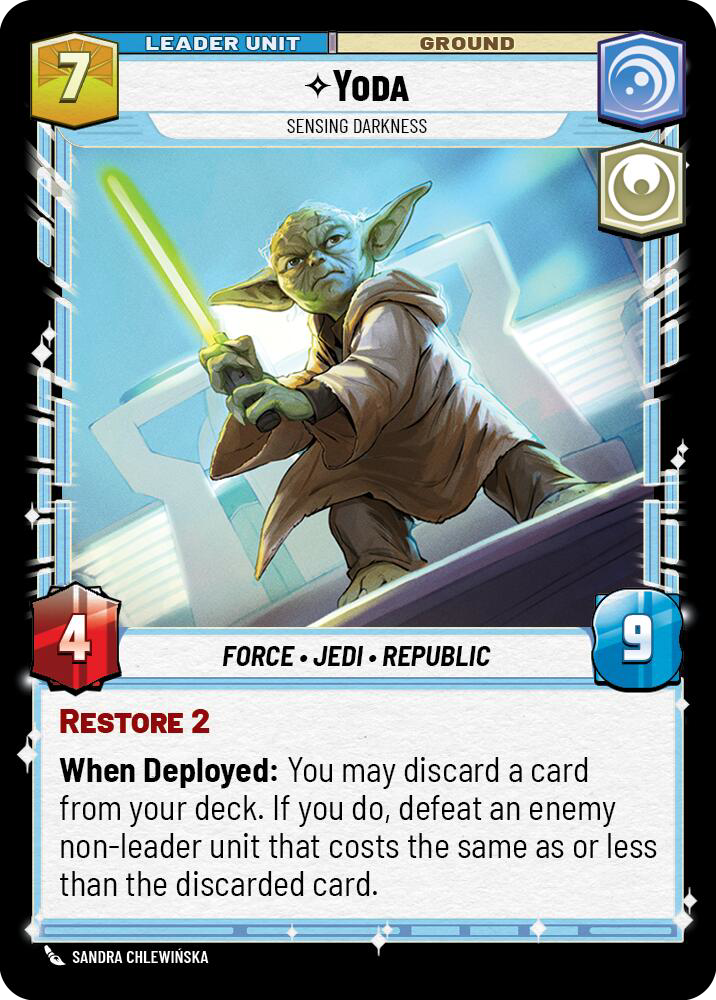 Yoda, Sensing Darkness, Twilight of the Republic Card Art