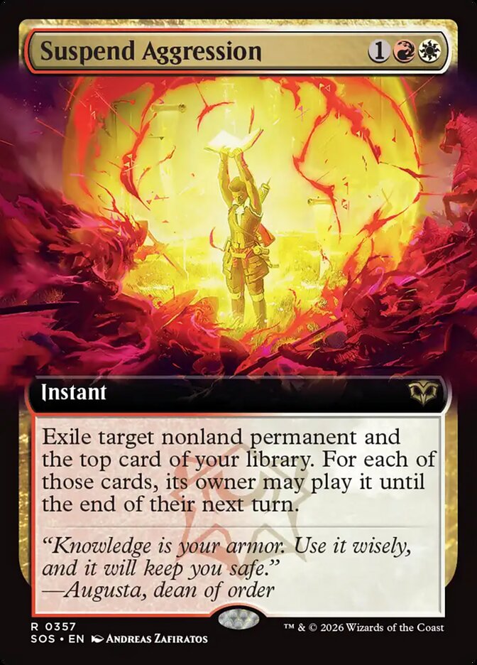 Suspend Aggression, Secrets Of Strixhaven Card Art