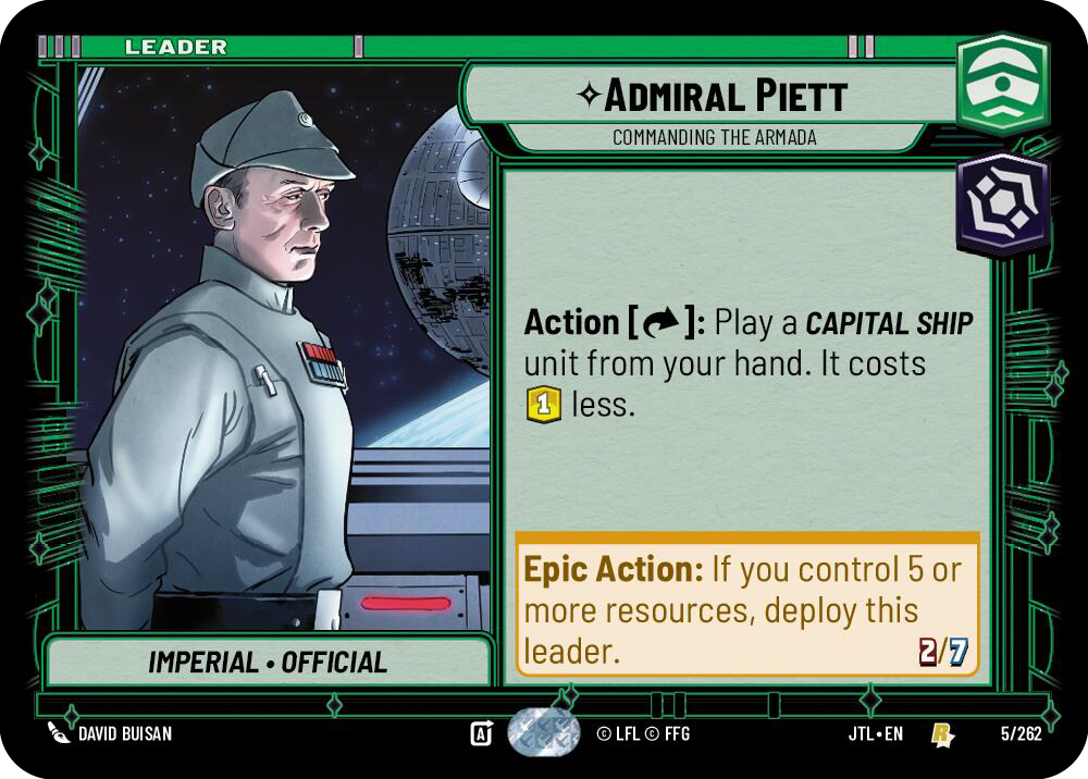 Admiral Piett, Commanding the Armada, Jump to Lightspeed Card Art