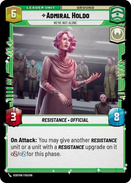 Admiral Holdo, We're Not Alone, Jump to Lightspeed Card Art