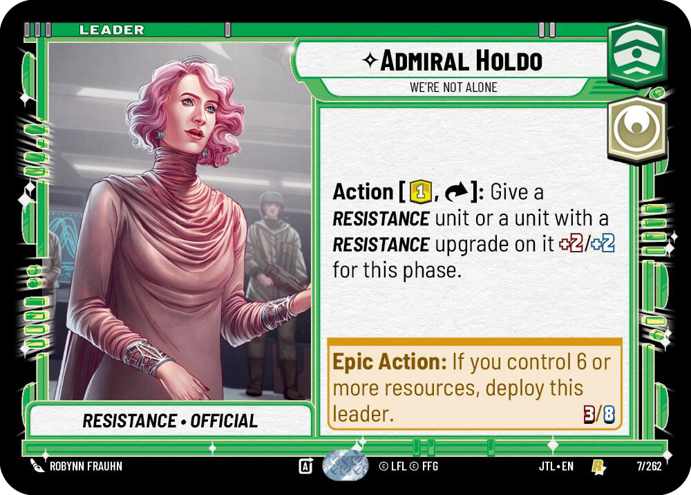 Admiral Holdo, We're Not Alone, Jump to Lightspeed Card Art