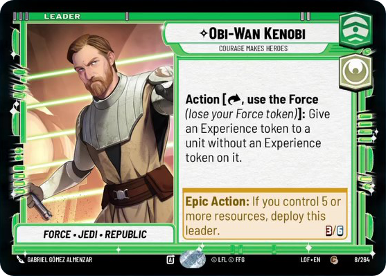 Obi-Wan Kenobi, Courage Makes Heroes, Legends of the Force Card Art
