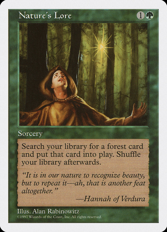 Nature's Lore, Fifth edition Card Art