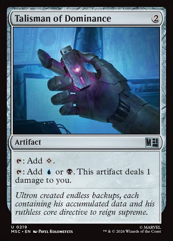 Talisman of Dominance, Marvel Super Heroes Commander Card Art
