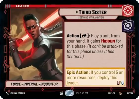Third Sister, Seething With Ambition, Legends of the Force Card Art