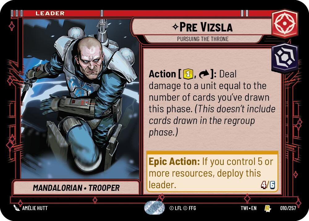 Pre Vizsla, Pursuing the Throne, Twilight of the Republic Card Art