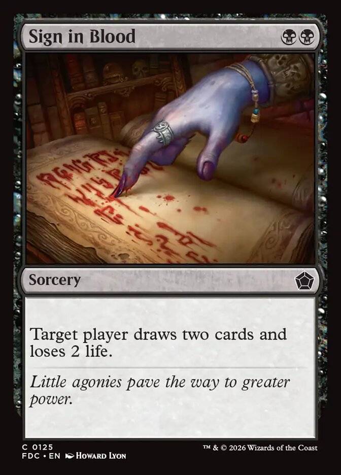 Sign in Blood, Foundations Commander Card Art