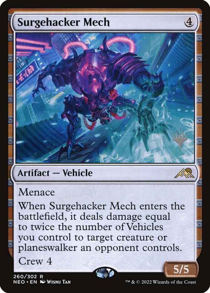 Surgehacker Mech, Kamigawa: neon dynasty promos Card Art