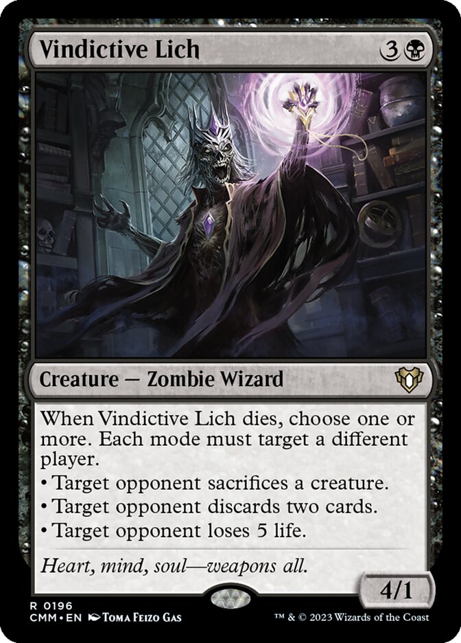 Vindictive Lich, Commander masters Card Art