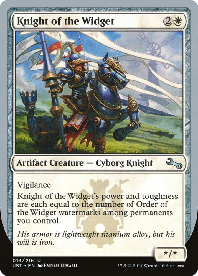 Knight of the Widget, Unstable Card Art