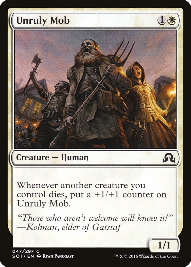 Unruly Mob, Shadows Over Innistrad Card Art