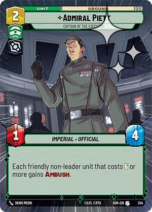Admiral Piett, Captain of the Executor - Hyperspace Foil