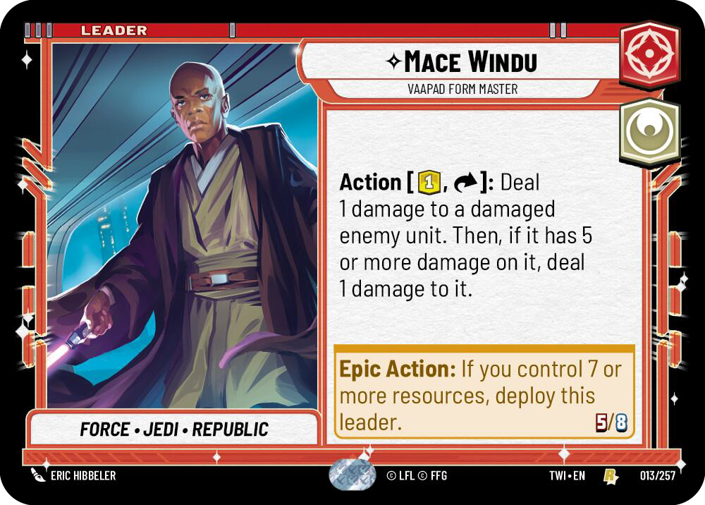 Mace Windu, Vaapad Form Master, Twilight of the Republic Card Art
