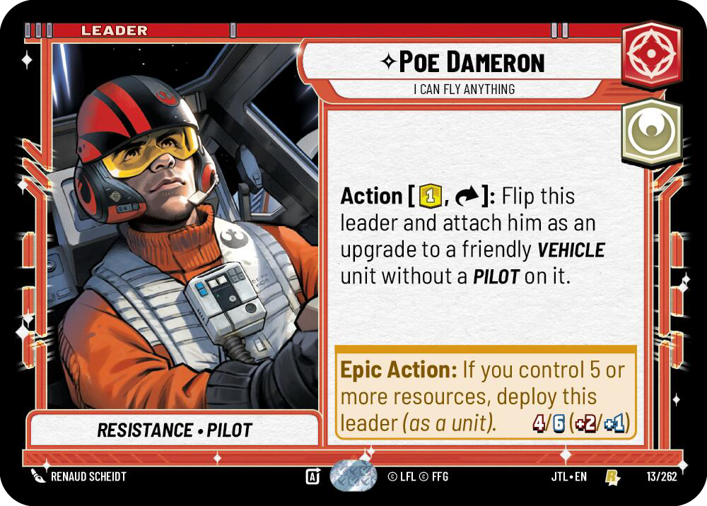 Poe Dameron, I Can Fly Anything, Jump to Lightspeed Card Art