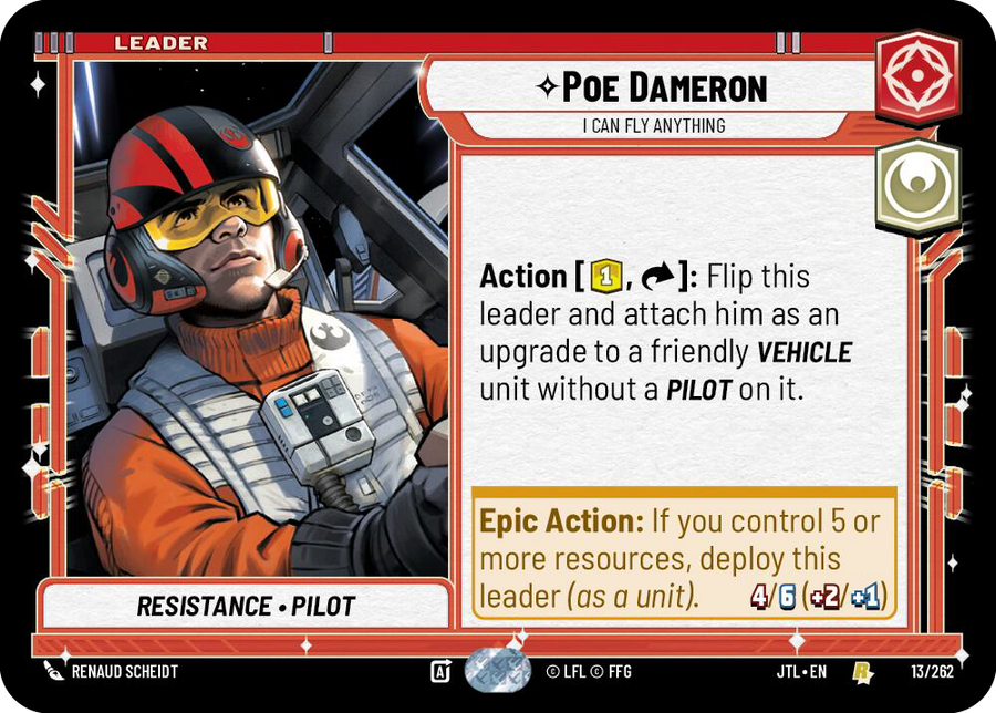 Poe Dameron, I Can Fly Anything, Jump to Lightspeed Card Art