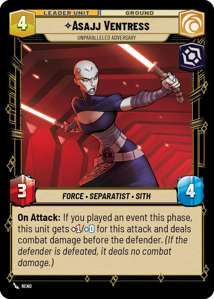 Asajj Ventress, Unparalleled Adversary, Twilight of the Republic Card Art