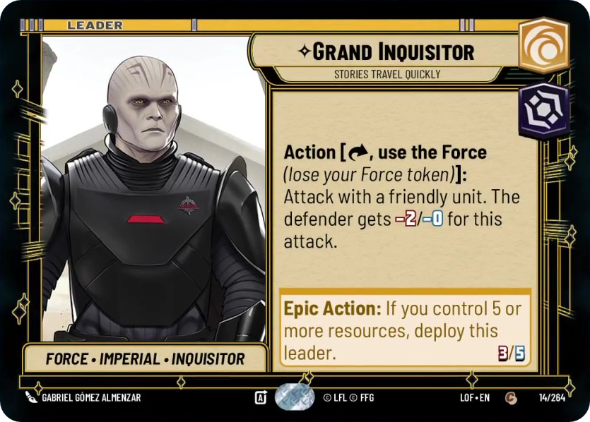 Grand Inquisitor, Stories Travel Quickly, Legends of the Force Card Art