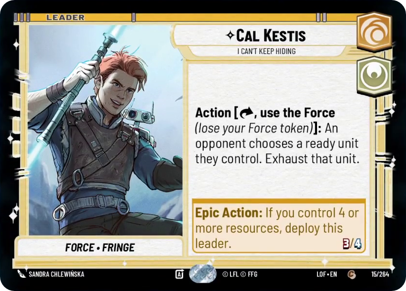Cal Kestis, I Can't Keep Hiding, Legends of the Force Card Art