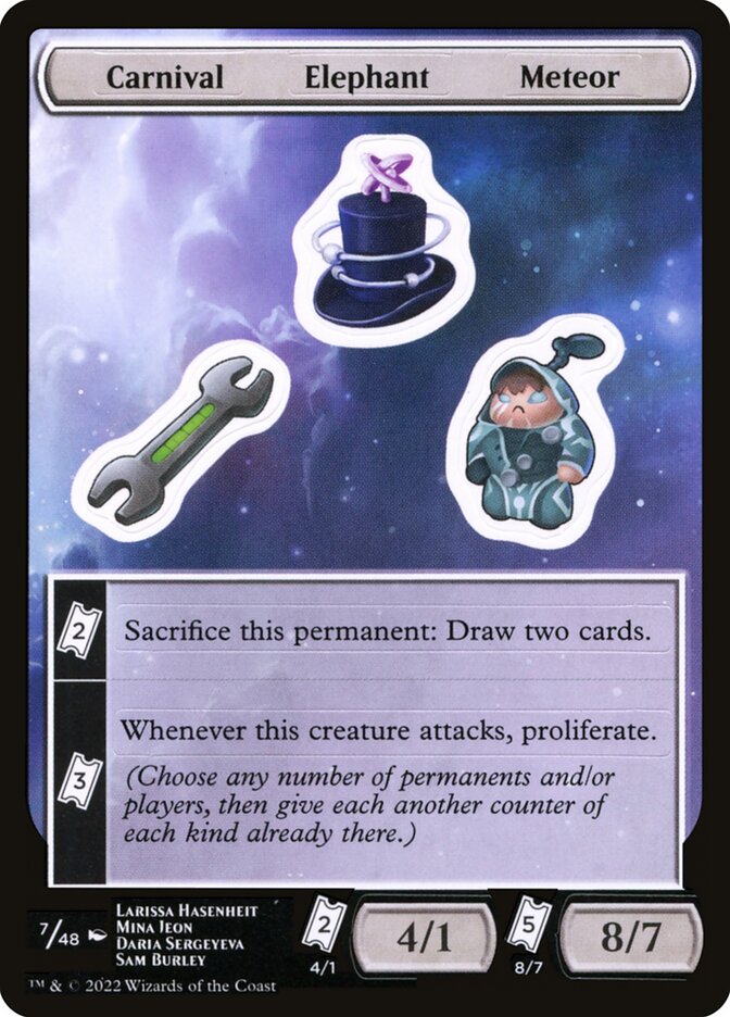 Carnival Elephant Meteor, Unfinity Sticker Sheets Card Art